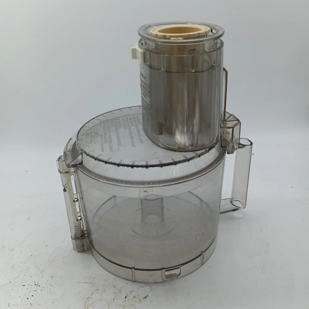 Cuisinart DLC-8 Food Processor Work Bowl Lid Chute Pusher OEM DLC-877B Clear